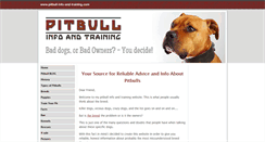 Desktop Screenshot of pitbull-info-and-training.com